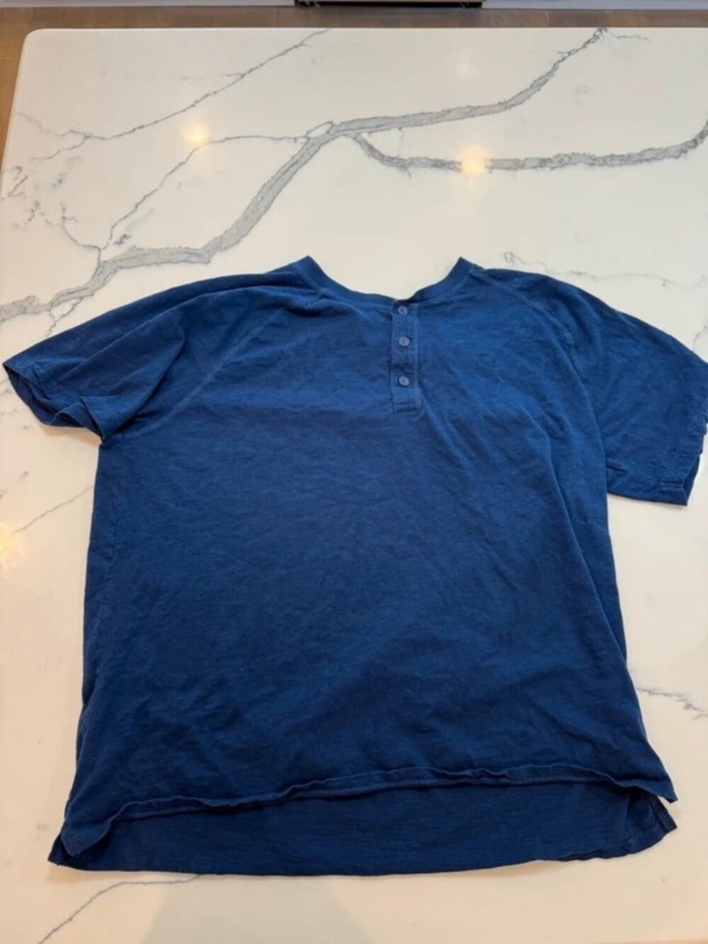 Gap Mens Navy Blue Short Sleeve Henley Shirt XXL